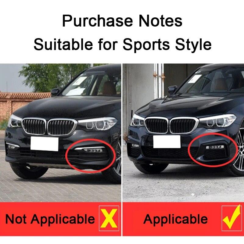 2 STK Carbon Fiber Auto Front Tåkelys Lampe Øyenbrynsdeksel Trim Klistremerke Tilbehør For BMW 5 Series G30 530i 530li M Sport 2018