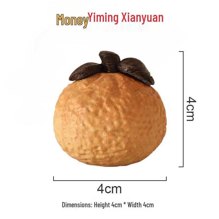 Yi Ming Solid Wood Mangosteen Ornament: Cute Fruit Series Desktop Decoration