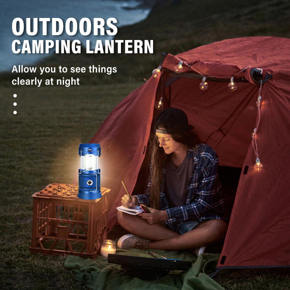 Outdoors Camping Lantern USB Rechargeable Solar Charging Power Supply Portable Collapsible
