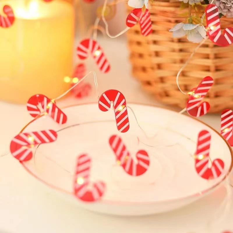 Snowflake Elk Santa Claus LED Garland String Lights Christmas Tree Decoration New Year Home Fairy Light