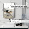 70 x 50cm Curved Bathroom Mirror - Black