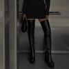 Fashion New Style Luxury Women Thigh High Boots Double Platform Block High Heels Over The Knee Boots Zip Sexy Long Shoes Boots for Woman