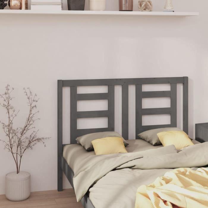 VidaXL Headboard Grey 126x4x100 Cm Solid Pine Wood 818812