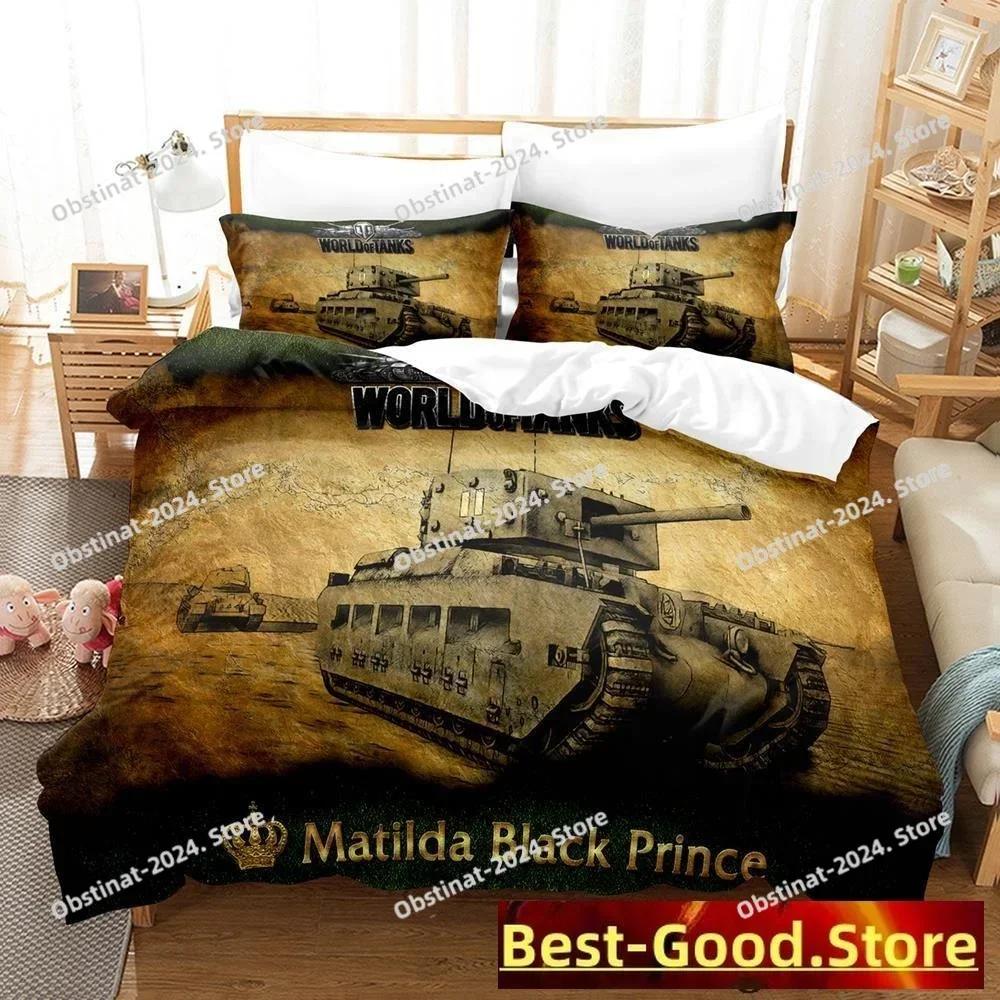 World Of Tanks Bedding set Printed Duvet Cover Pillowcase Single Double Queen Super King Size Sets