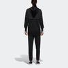 adidas Ribbon Zip-Up Mid-Length Loose Fit Sports Hoodie Jacket Women's Black