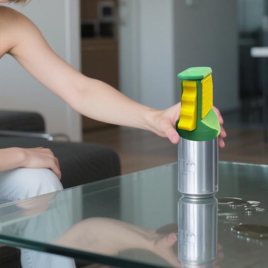 One-Handed Can Opener for Soda Beer Cans 3D Printed Bottle Opener Easy Aluminum Tab Remover for Kids Seniors Fun Kitchen Bar Accessory