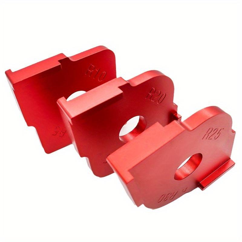 3Pcs Wood Panel Radius R Plate Router Table Bit Corner Jig Trimming Machine Engraving Machine Round Corner Template Kit