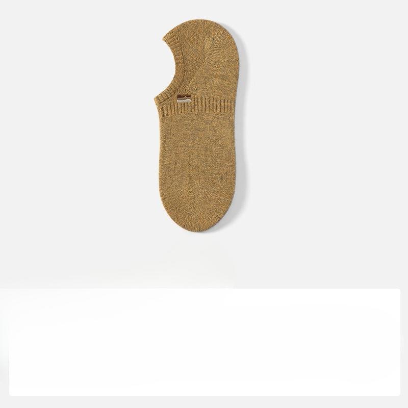 Cotton Socks: Men's Pure Cotton Boat Socks, Suitable for Spring and Summer, Odor-resistant, Anti-slip, No Heel Separation, All-cotton Invisible Socks.