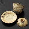 Chinesische Antike Keramik Gaiwan Handgemachte Teeschale Meister-Teetasse Haushalts-Teeschale Reise-Teegeschirr Teezeremonie Geschenke 110ml