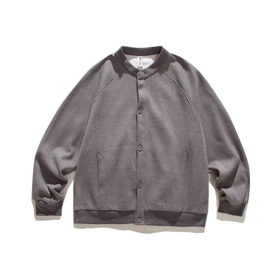 Унисекс Японский Ретро Худи Кардиган - Весна/Осень Свободная Повседневная Куртка XL серый