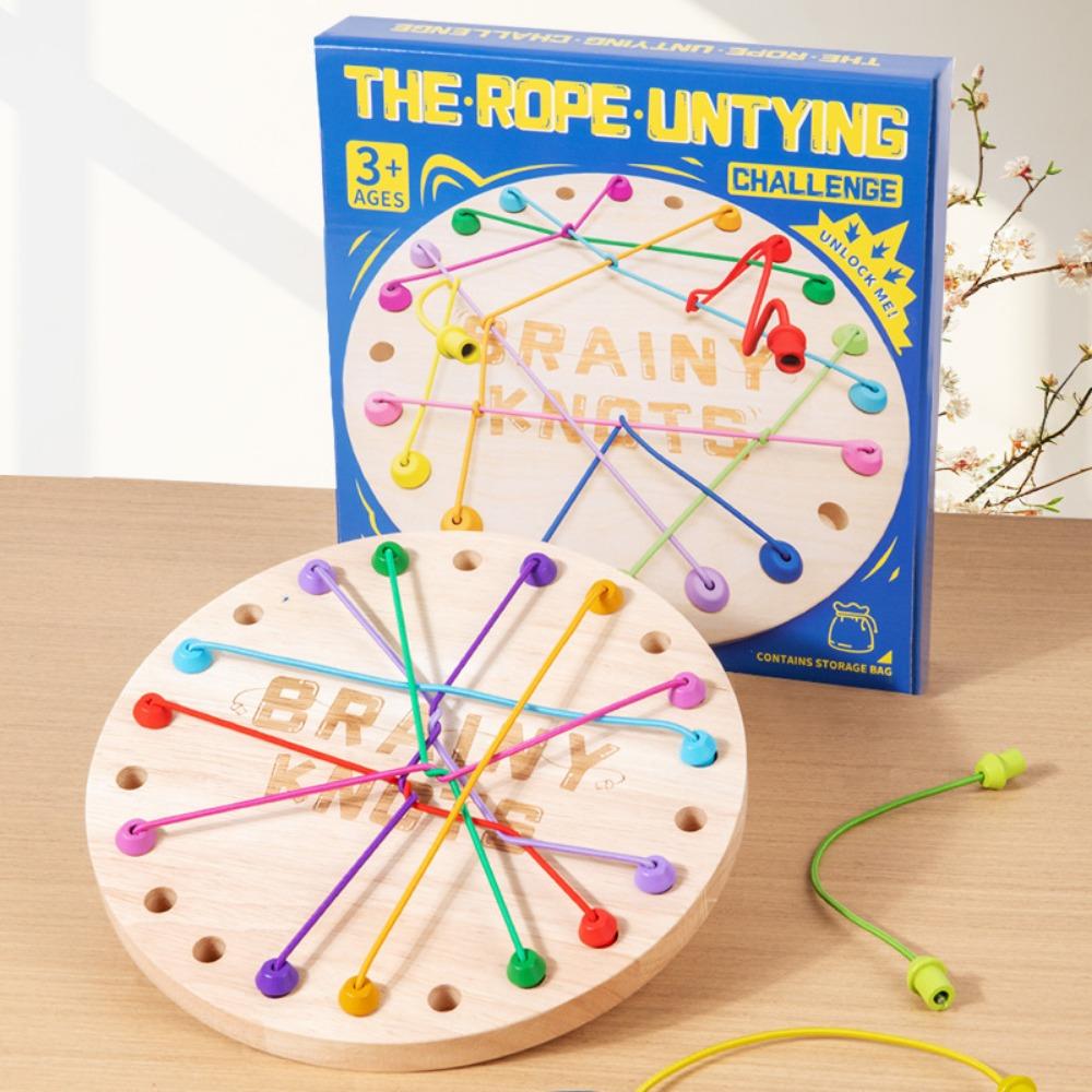 Twisted Connected Line Rope Untangling Toy Logical Thinking Board Rope Puzzle Game  Children Toys