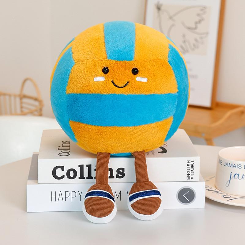 Adorable Ball-Shaped Plush Toys - Basketball, Football, Volleyball Pillow Dolls, Ideal Birthday Presents For Children