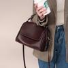YUYULA Leather Handbag, Women's Crossbody Bag, Shoulder Bag, Coffee Color