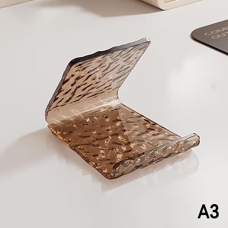 Minimalist Acrylic Phone Holder Tablet Stand Glacial Pattern Adjustable Lazy Bracket for Watching TV Bedside Desk A3