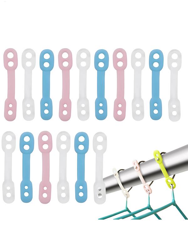 20Pcs Silicone Windproof Laundry Hanging Buckle Anti-slip Fixed Lock Hanger Clothes Hanging Organizer Hooks Outdoor Rack Clips