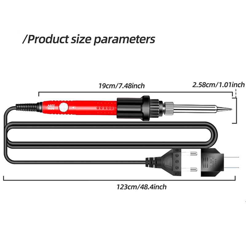 High-Quality Adjustable Temperature Digital Electric Soldering Iron 110V/220V, US/EU Plug, Suitable for Welding Tasks
