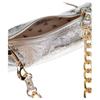 VIVIENNE WESTWOOD Orb Chain Strap Logo Tag Zip Closure Goat Leather Handbag Women Handbag Silver 4603000AWL00ACQ401