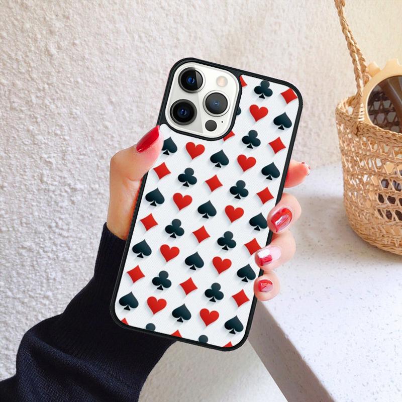 Playing Cards Suit Symbols Phone Case for iPhone 17 Air 16 Coque 15 14 12 13 PLUS 11 PRO MAX Back Cover Fundas Shell