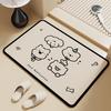 Cute Little Bear Anti-slip Diatom Mud Bathroom Mat - Water Absorbing Floor & Shower Foot Mat 