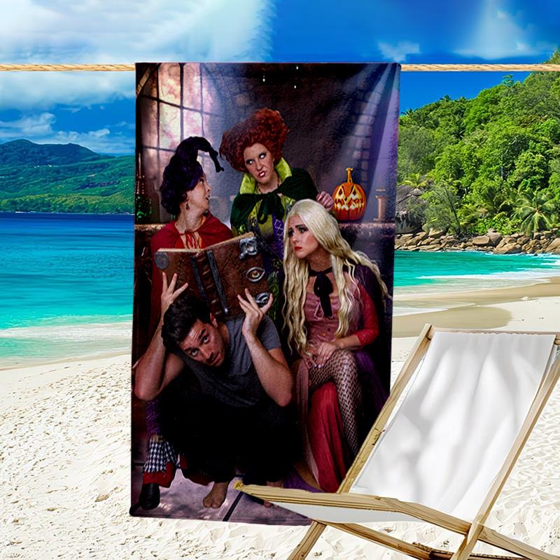 Pocus Halloween Magic Quick-Dry Microfiber Beach Towel Super Soft & Absorbent for Bath, Beach, Travel  Bath Time Accessory, Fan gifts