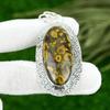 Oval Fruit Jasper Gemstone Elegant Engagement Unique Pendant Jewelry 925 Silver