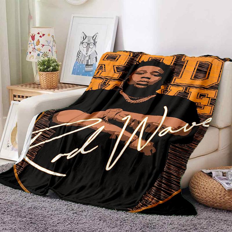 HOT Rod Wave 3D Print Rapper Star Soft Plush Blanket,Flannel Throw Blanket for Living Room Bedroom Picnic Bed Sofa Cover