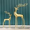 Nordic Light Luxury Copper Deer Ornament for Living Room, Bedroom, or TV/Wine Cabinet Decoration.