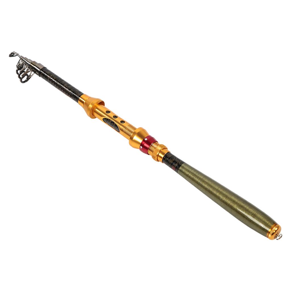 Mini Portable Carbon Retractable Super Hard Sea Fishing Fish Pole Rod (1.8m)