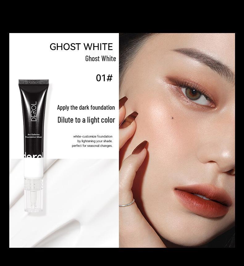 DEROL Foundation Mixer Color Corrector for Light to Dark Skin Brightening and Contouring in Wheat, White, Yellow, Black Tones.