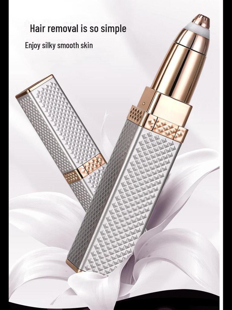 Electric Lipstick Shaver & Precision Eyebrow Trimmer - Women's Multifunctional Grooming Tool