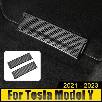 För Tesla Model Y 2021 2022 2023 Luftutsläpp Anti-Blocker Dammskydd Anti-blocker Dammskydd Nät Bil Luftutsläppsskydd Under Säte