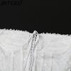 BITCED Spring Women's Solid-Color Slim-Fit Streetwear Off-Shoulder Wrap-Top with Backless Design