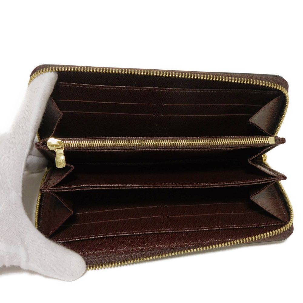 Used LV Circle Bordeaux Zip Around Monogram Wallet (12564, M67234, 7940) In White and Brown, Unisex from Japan AUTHENTIC