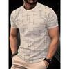 Fashion Versatile Men's Striped Printed Top Short Sleeve Casual Comfortable T-Shirts Men’s