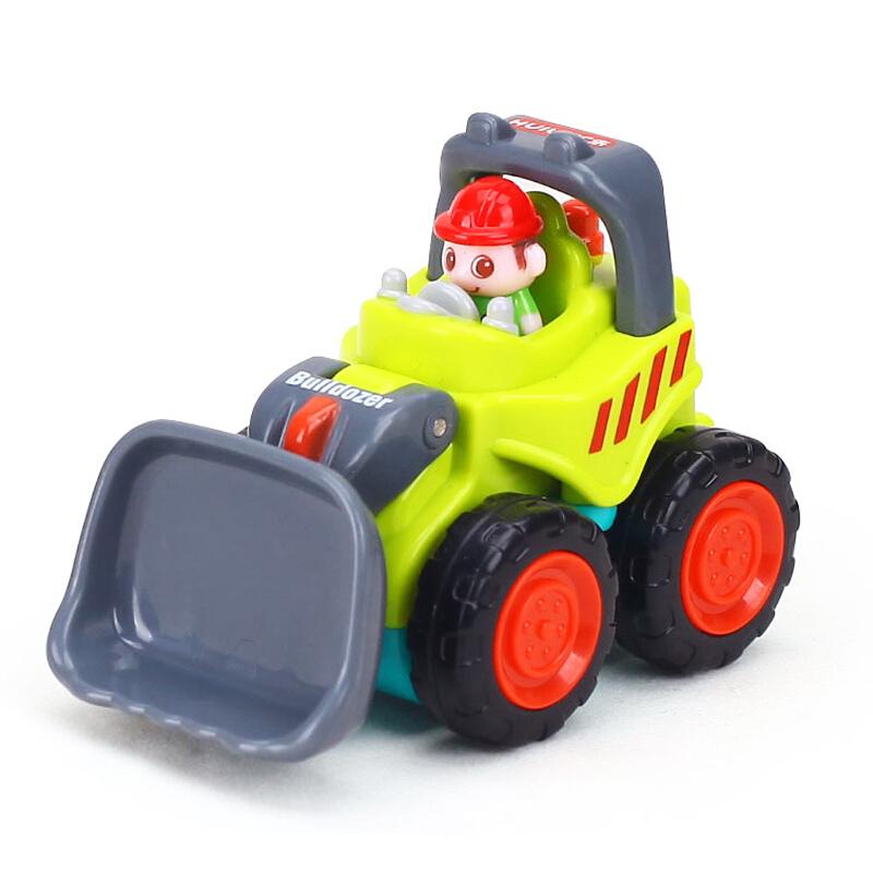 6 Stück/Set Kinderspielzeug Reibungsantrieb Schieben und Spielen Fahrzeuge Ingenieurteam LKW Betonmischer Planierraupe Früherziehendes Kinderspielzeug