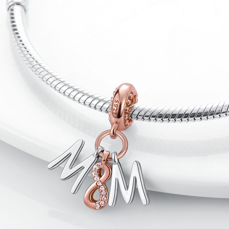 Copper Family And Friendship Theme Serie Pendant Suitable For 3Mm Original Bracelet Necklace Birthday Exquisite Jewelry Gift