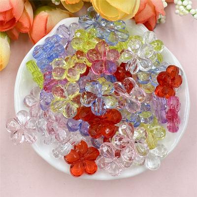 100 stks 14mm Acryl Bloem Spacer Losse Kralen met Gat DIY Sieraden Accessoires Voor Ketting Oorbellen Maken Handgemaakt Materiaal