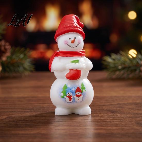 Holiday Car Dashboard Decor 2Pcs Mini Christmas Figurine Santa Claus Snowman Dolls DIY Accessories for Micro Miniature Figures Landscape Dollhouse