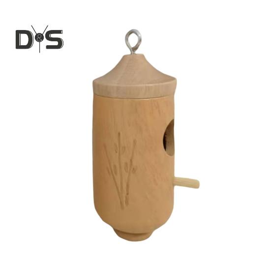 Wooden Hummingbird House for Outside Hanging Small Wildbird Nesting House for Outdoor Garden Porch Window Decor