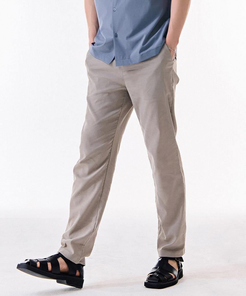 CHASECULT Men'S Linen-Like Full Elastic Waist Pants-Dbrk2222C0X