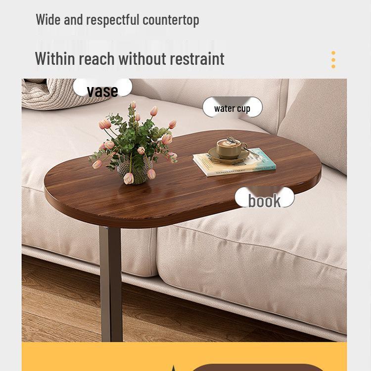 Minimalist Mobile Side Table with Storage for Sofa or Bedside