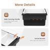 5 Compartments Bar Ingredient Container, Spice Dispenser, Garnish Plastic Fruit Caddy Tray, Home Veggie Box with Lid for Buffet