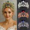 Rhinestone Bridal Crowns Luxury Crystal Crystal Cake Topper Baroque Pageant Crowns  For Women