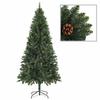 vidaXL Künstlicher Weihnachtsbaum Mit Kiefernzapfen Grün 180 Cm