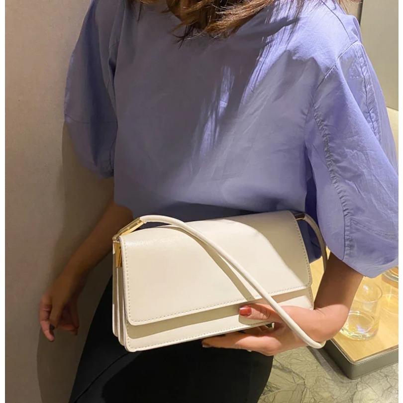 New Fashion Women Shoulder Bags - Simple Solid Color Armpit Handbag Purse Clutch Messenger Bag