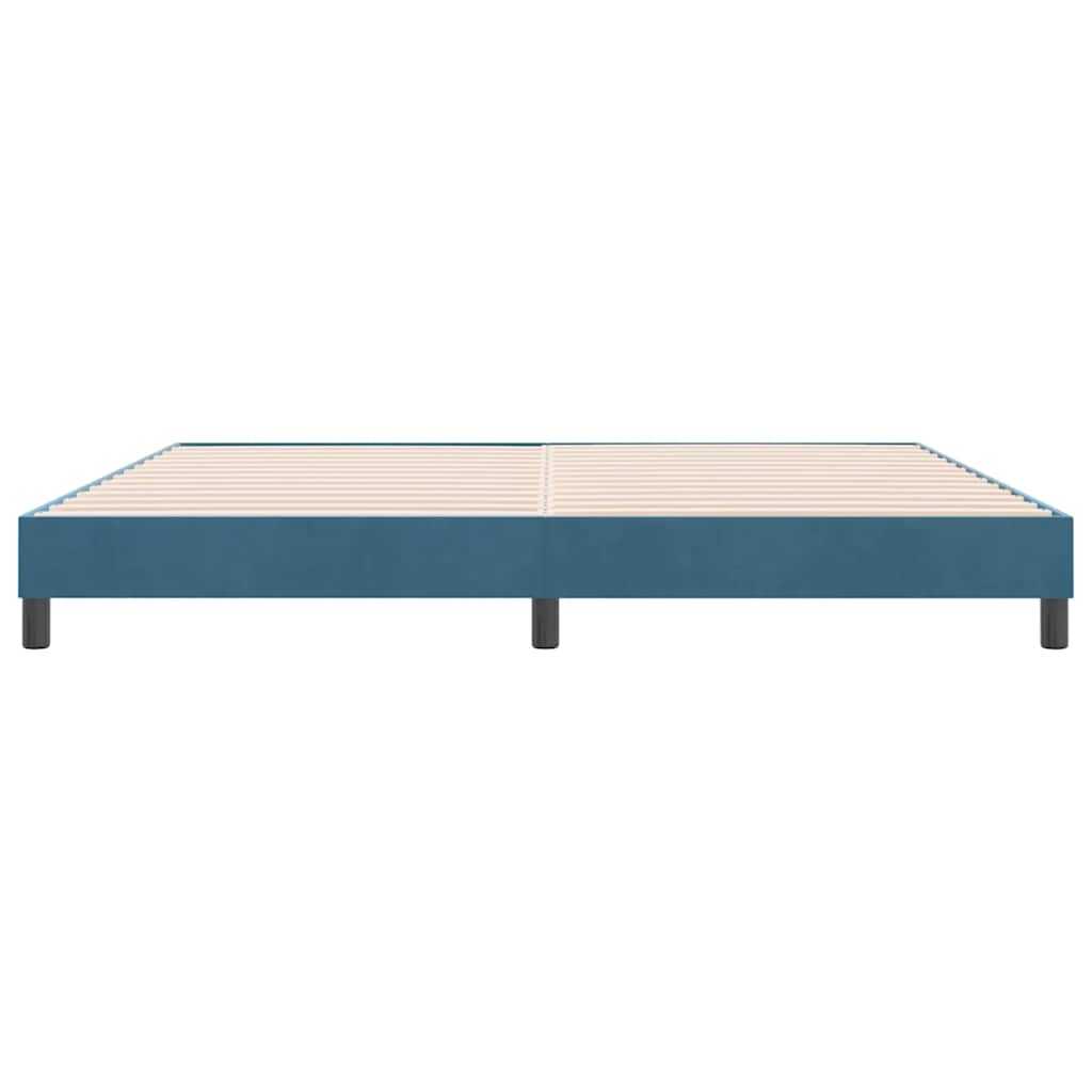 Łóżko Typu Box Spring Bez Materaca Ciemnoniebieskie 180X220 Cm