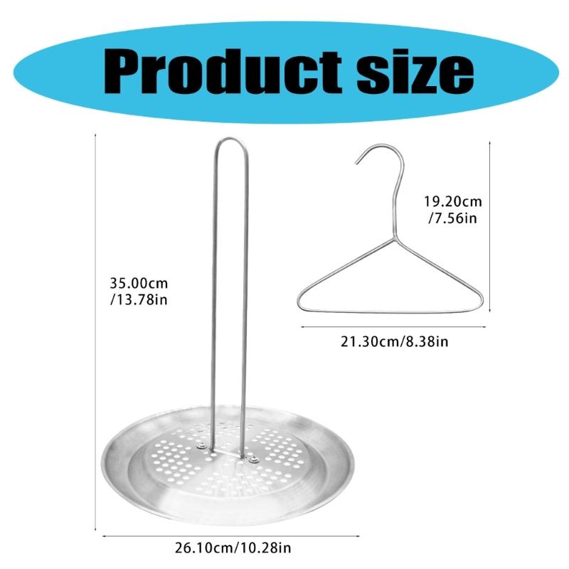 Sada stojanu a závěsu na smažení kuřete Šetřící místo Vertikální stojan na drůbež Kovová textura pro rovnoměrné vaření v fritovacích hrncích na krůtu