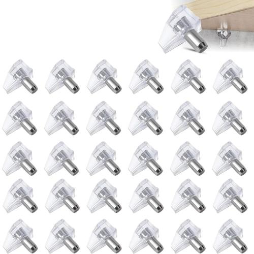 

YIBOOOM Shelf Dowels, Insert Type, Set of 30, Shelf Brackets, Dowels, Pin Diameter 5mm, Shelf Brackets, Insert Dowels, Shelf Supports for Furniture Fi