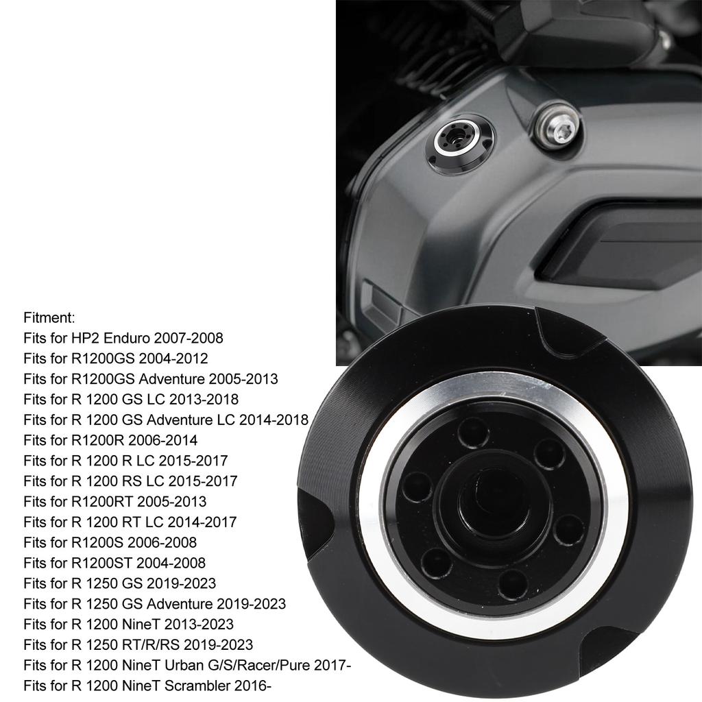 Motorcycle Engine Oil Filler Cap Aluminium Alloy Fuel Tank Cover Caps for HP2 Enduro R1200GS R 1200 GS LC R1200R Black Silver