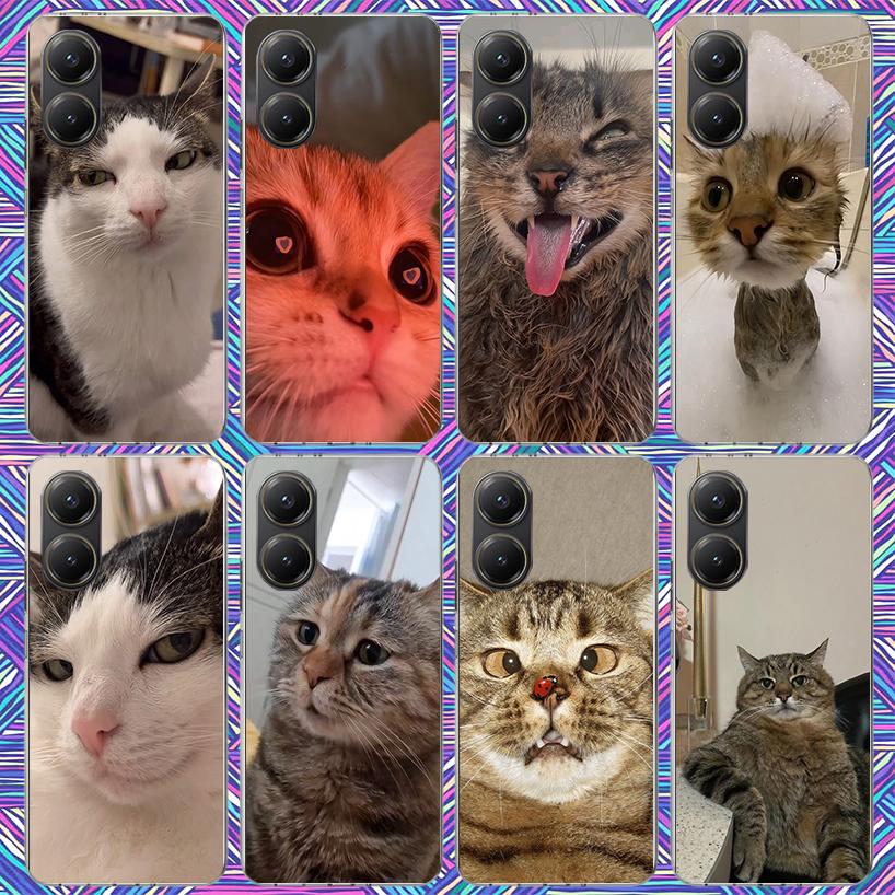 Pet Cat Funny Memes Phone Case For Xiaomi Poco X7 X6 X5 Pro F7 Ultra Redmi 15C 15 13 13C 12 12C 10 10A 10C 9 9A 9C 9T Shell Poco
